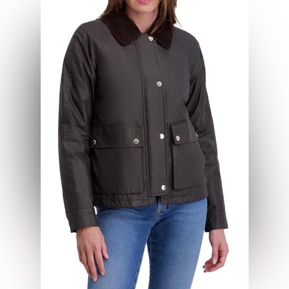 Kensie Corduroy Trim Coated Barn Jacket✨NWT✨ - Picture 4 of 7